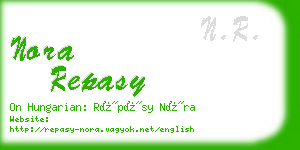 nora repasy business card